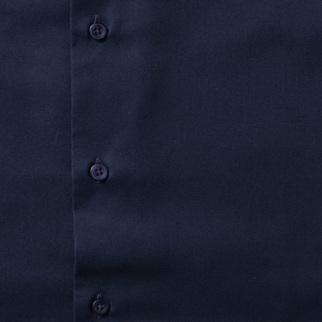 Bright Navy - Pack Shot - Russell Collection Mens Short Sleeve Easy Care Tailored Oxford Shirt