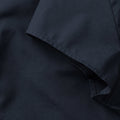 French Navy - Close up - Russell Collection Ladies Cap Sleeve Polycotton Easy Care Fitted Poplin Shirt