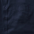 Bright Navy - Pack Shot - Russell Collection Mens Long Sleeve Easy Care Oxford Shirt