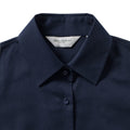 Bright Navy - Lifestyle - Russell Collection Ladies-Womens Short Sleeve Easy Care Oxford Shirt