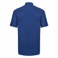 Bright Royal - Back - Russell Collection Mens Short Sleeve Easy Care Oxford Shirt
