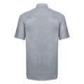 Silver Grey - Back - Russell Collection Mens Short Sleeve Easy Care Oxford Shirt