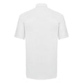 White - Back - Russell Collection Mens Short Sleeve Easy Care Oxford Shirt
