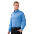 Corporate Blue - Side - Russell Collection Mens Long Sleeve Shirt