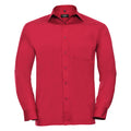 Classic Red - Front - Russell Collection Mens Long Sleeve Shirt