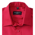 Classic Red - Back - Russell Collection Mens Long Sleeve Shirt