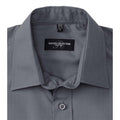 Convoy Grey - Back - Russell Collection Mens Long Sleeve Shirt