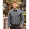 Convoy Grey - Pack Shot - Russell Collection Mens Long Sleeve Shirt