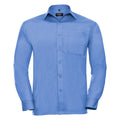 Corporate Blue - Front - Russell Collection Mens Long Sleeve Shirt
