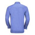 Corporate Blue - Back - Russell Collection Mens Long Sleeve Shirt