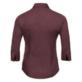 Port - Side - Russell Collection Ladies-Womens 3-4 Sleeve Easy Care Fitted Shirt