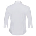 White - Back - Russell Collection Ladies-Womens 3-4 Sleeve Easy Care Fitted Shirt