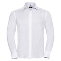 White - Front - Russell Collection Mens Long Sleeve Ultimate Non-Iron Shirt