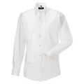 White - Side - Russell Collection Mens Long Sleeve Ultimate Non-Iron Shirt