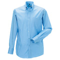 Bright Sky - Front - Russell Collection Mens Long Sleeve Ultimate Non-Iron Shirt