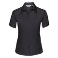 Black - Front - Russell Collection Ladies-Womens Short Sleeve Ultimate Non-Iron Shirt