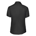 Black - Back - Russell Collection Ladies-Womens Short Sleeve Ultimate Non-Iron Shirt