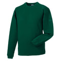 Bottle Green - Back - Russell Workwear Mens Crew Neck Set In Sweatshirt Top