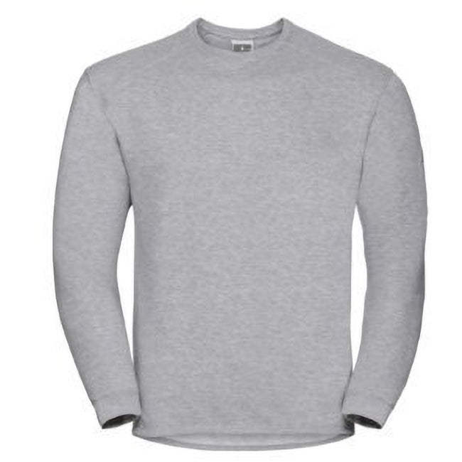 Light Oxford - Front - Russell Workwear Mens Crew Neck Set In Sweatshirt Top