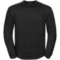 Black - Front - Russell Workwear Mens Crew Neck Set In Sweatshirt Top