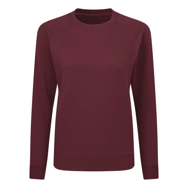 White - Side - SG Ladies-Womens Raglan Sleeve Crew Neck Sweatshirt