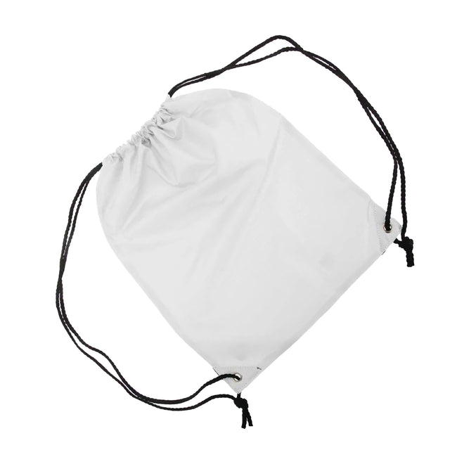 White - Back - Shugon Stafford Plain Drawstring Tote Bag - 13 Litres