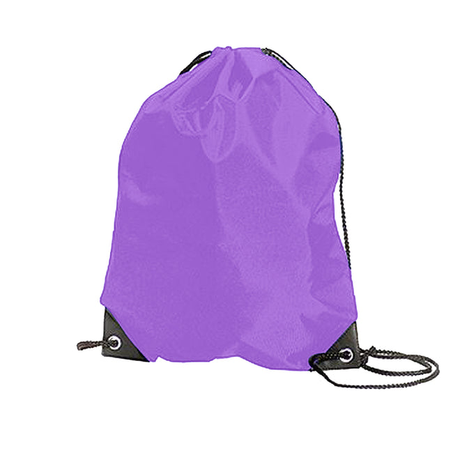 Purple - Back - Shugon Stafford Plain Drawstring Tote Bag - 13 Litres