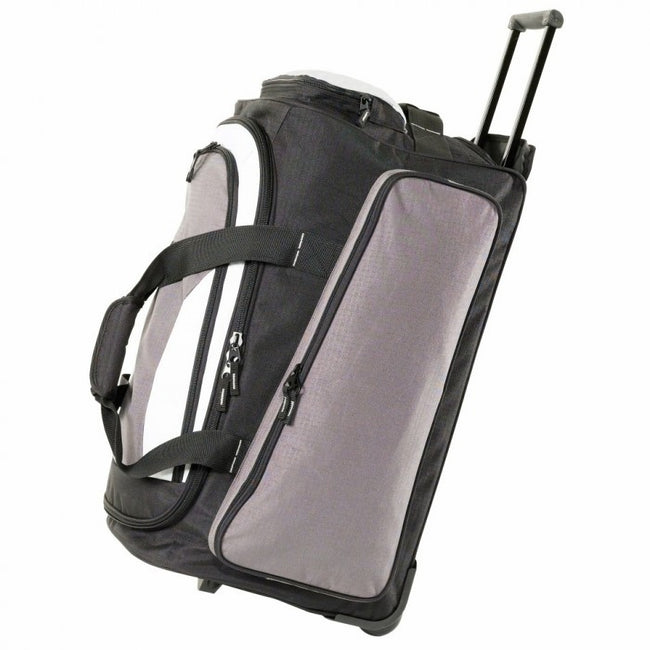 Grey-Black - Front - Shugon Detroit Trolley Holdall Duffle Bag (75 Litres)