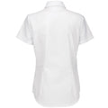 White - Back - B&C Ladies Oxford Short Sleeve Shirt - Ladies Shirts