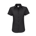 Black - Front - B&C Ladies Oxford Short Sleeve Shirt - Ladies Shirts