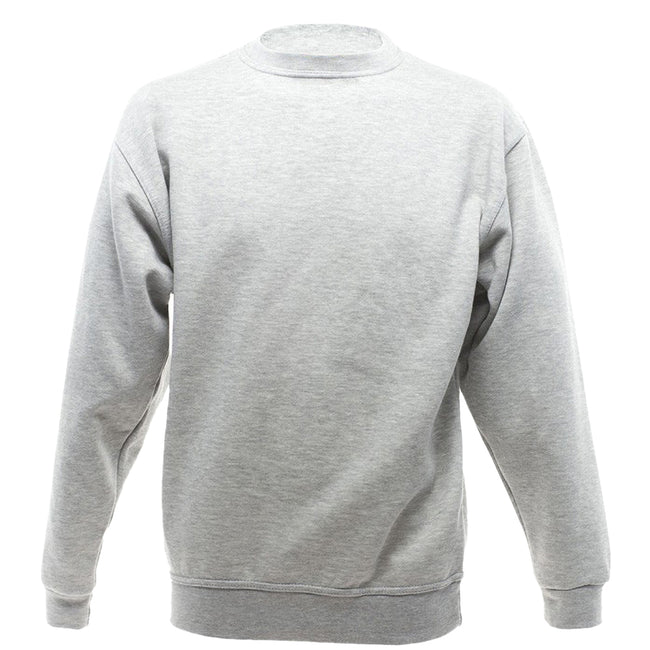 Heather Grey - Front - UCC 50-50 Mens Heavyweight Plain Set-In Sweatshirt Top