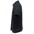 Black - Side - UCC 50-50 Mens Plain Pique Short Sleeve Polo Shirt