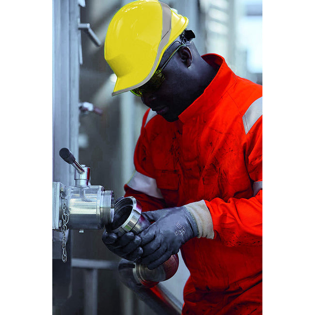 Orange - Front - Venitex Hi-Vis Baseball PPE Safety Helmet