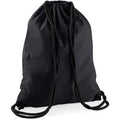 Black-Black - Back - Westford Mill Cotton Gymsac Bag - 12 Litres