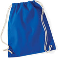 Bright Royal - Back - Westford Mill Cotton Gymsac Bag - 12 Litres