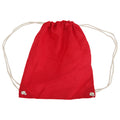 Classic Red - Back - Westford Mill Cotton Gymsac Bag - 12 Litres