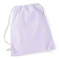 Lavender-White - Front - Westford Mill Cotton Gymsac Bag - 12 Litres