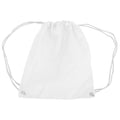 White - Front - Westford Mill Cotton Gymsac Bag - 12 Litres