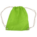 Lime - Front - Westford Mill Cotton Gymsac Bag - 12 Litres