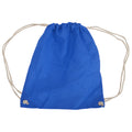 Bright Royal - Front - Westford Mill Cotton Gymsac Bag - 12 Litres