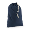 Navy Blue - Back - Westford Mill Cotton Stuff Bag