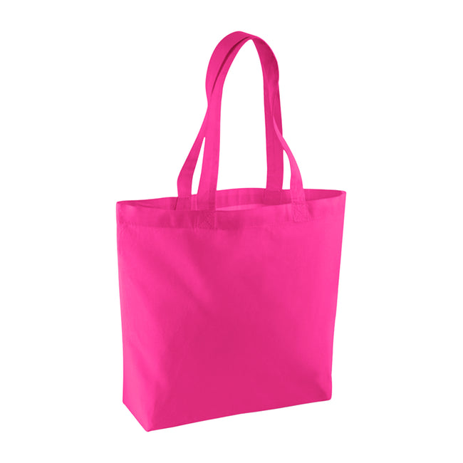 Fuchsia - Back - Westford Mill Organic Cotton Shopper Bag - 16 Litres