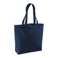 Navy Blue - Back - Westford Mill Organic Cotton Shopper Bag - 16 Litres