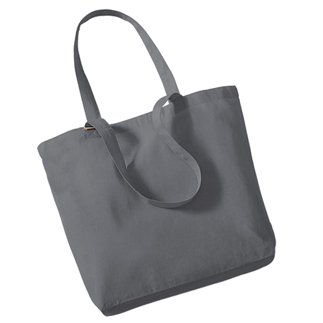 Graphite Grey - Front - Westford Mill Organic Cotton Shopper Bag - 16 Litres
