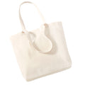 Natural - Front - Westford Mill Organic Cotton Shopper Bag - 16 Litres