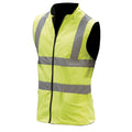 Hi-Vis Yellow - Front - Yoko Mens Workwear Hi-Vis Reversible Fleece Vest - Jacket
