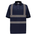 Navy Blue - Front - Yoko Hi-Vis Short Sleeve Polo Shirt - Mens Workwear