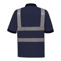 Navy Blue - Back - Yoko Hi-Vis Short Sleeve Polo Shirt - Mens Workwear