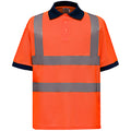 Hi Vis Orange - Side - Yoko Hi-Vis Short Sleeve Polo Shirt - Mens Workwear