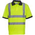 Hi-Vis Yellow - Side - Yoko Hi-Vis Short Sleeve Polo Shirt - Mens Workwear